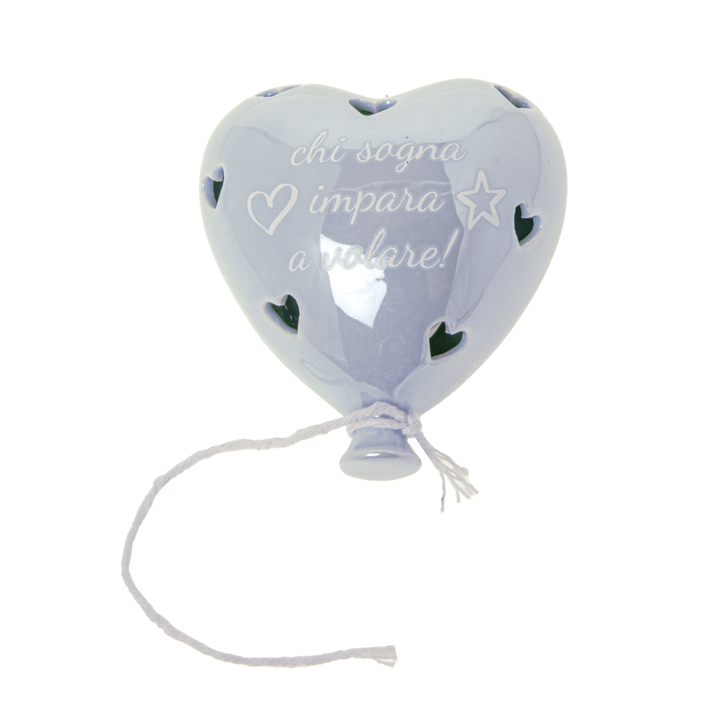 PALLONCINI ARTISTICI IN PORCELLANA LUCIDA- LED - 4 PEZZI