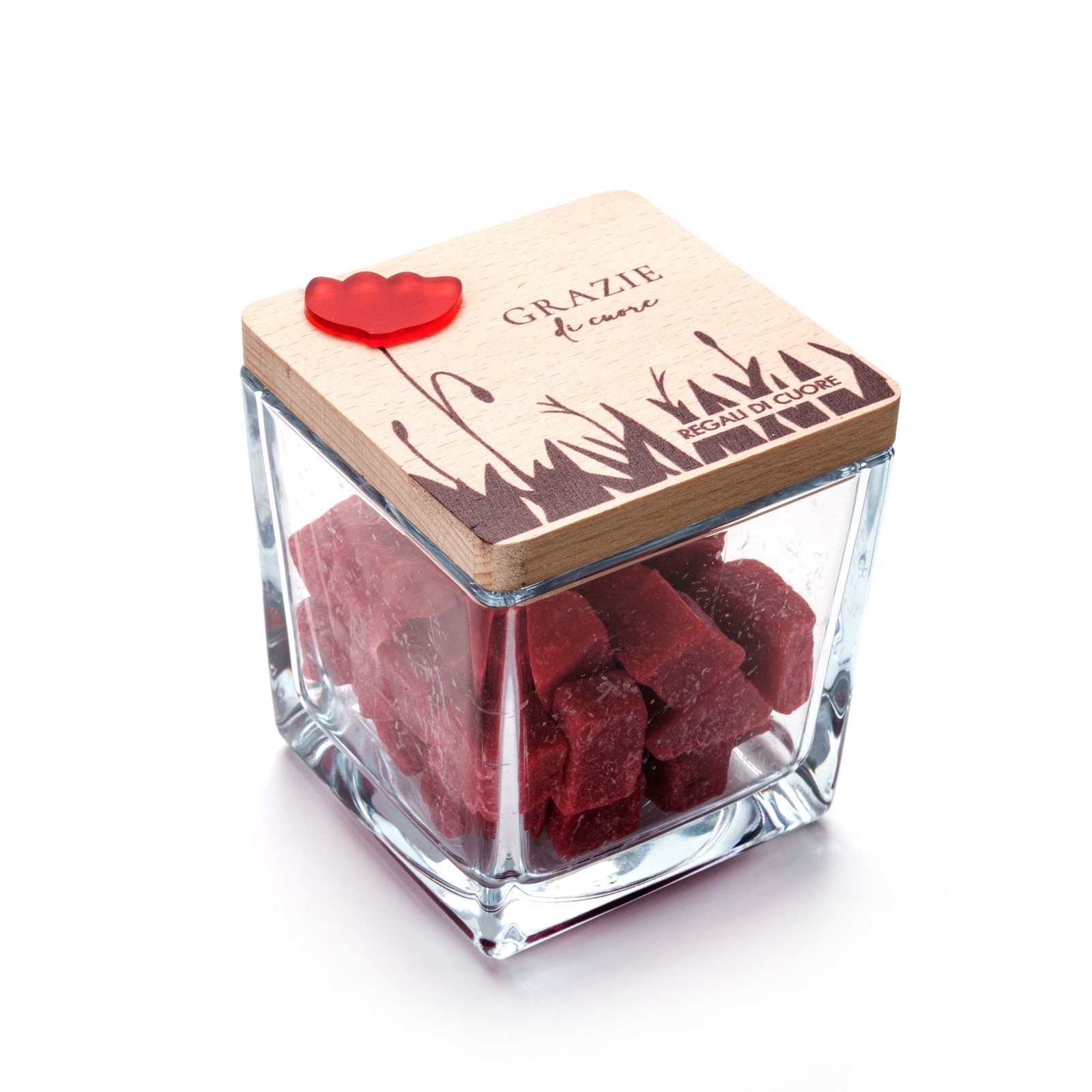 box con sapone papaveri - BOMBONIERA SOLIDALE personalizzabile