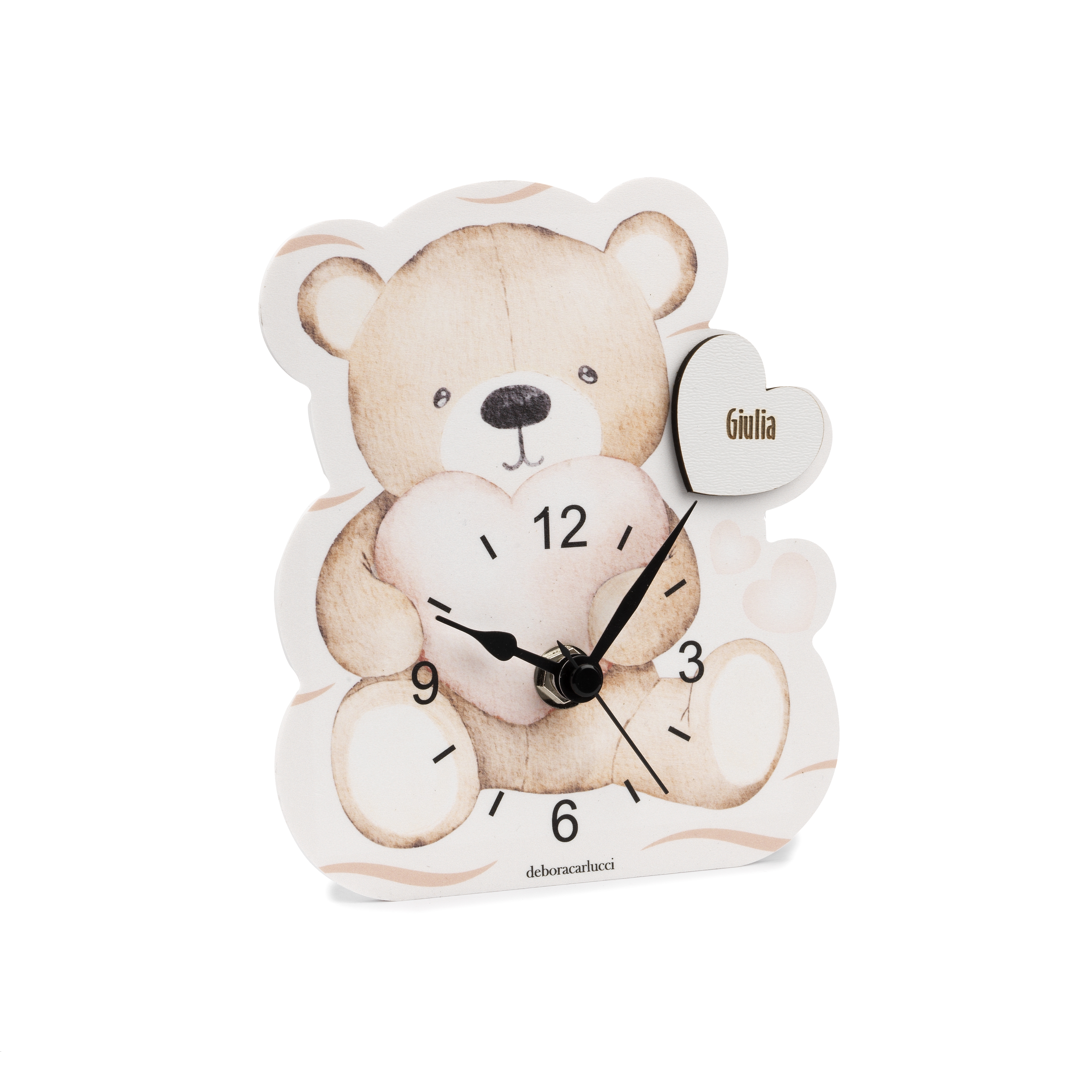 OROLOGIO ORSETTO ROSA O CELESTE - PERSONALIZZABILE
